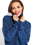 Oversized Heavy-Gauge Knit Sweater in Crimson